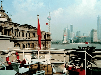 La terrazza panoramica del Captain Hostel - Shanghai