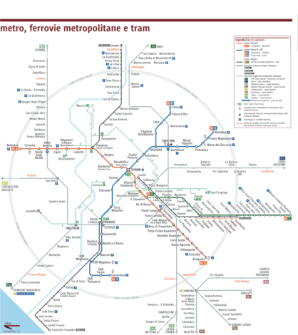 mappa dela metro di roma