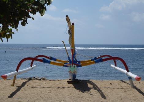 A fishing boat in Sanur