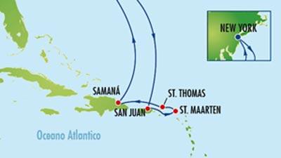 Itinerario della crociera ai Caraibi