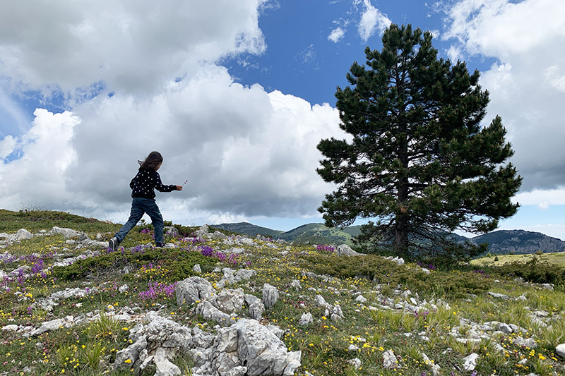 Campo Imperatore con i bambini, Valico di Capo la Serra