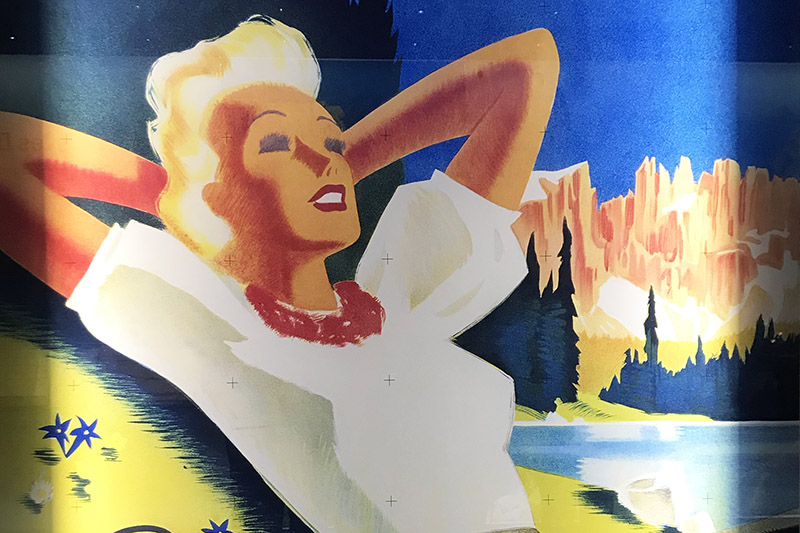 Museo Ciastel de Tor in Alta Badia - un poster pubblicitario delle vacanze nelle Dolomiti