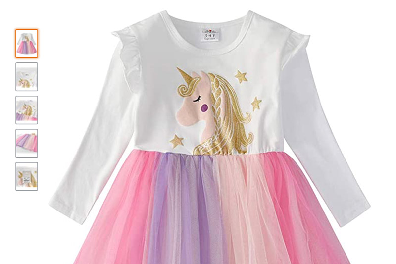 vestito unicorno bambina