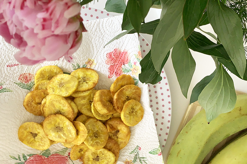 Chips di platano fritte