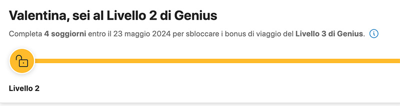 livello genius booking